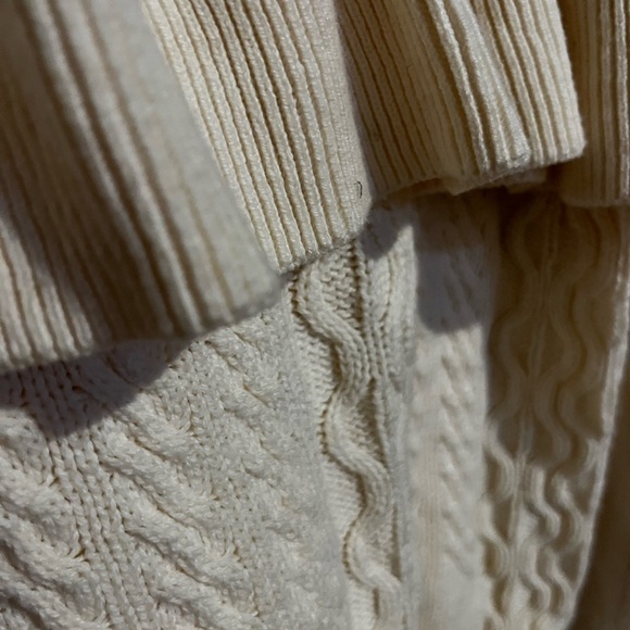 Naadam / Mock Neck Ruffle Cable Knit Sweater S - Picture 6 of 6